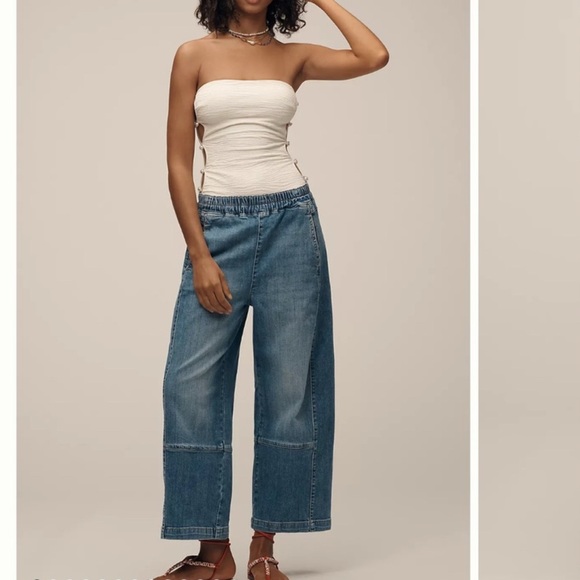 Anthropologie Pilcro The Izzie Relaxed Pull On Barrel Jean Women's Small